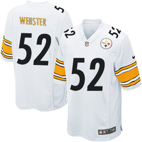 Men's Game Mike Webster Nike Jersey White Road - #52 NFL Pittsburgh Steelers